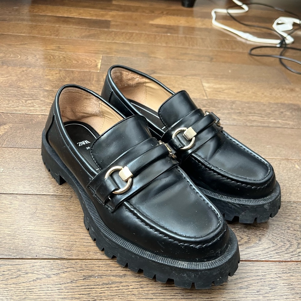 Zara Black Loafers
